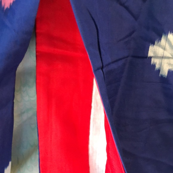 Vintage cotton kimono in ikat style - Picture 5 of 6